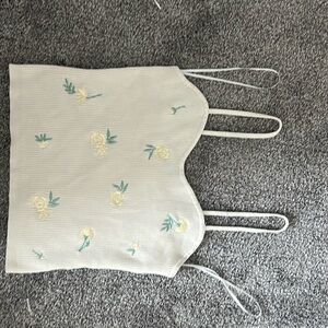 H&M Embroidered Sweater Cami